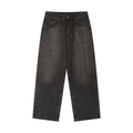 Vintage Wash Jeans,Heavyweight Denim,Loose Fit Jeans,Streetwear Jeans