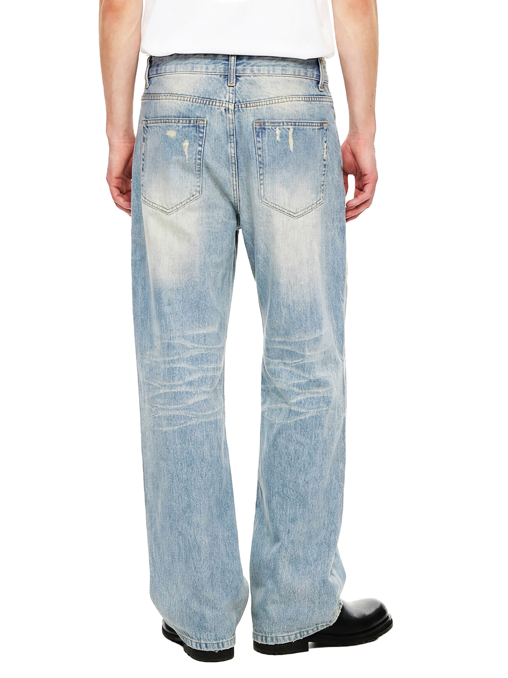 Sun Fade Jeans,Raw Hem Jeans,Wide Leg Jeans,Streetwear Denim